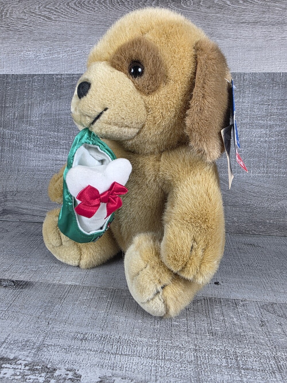 Fiesta Vtg Plush Cocker Spaniel W Stocking In Mouth Christmas Puppy Dog 11” b282